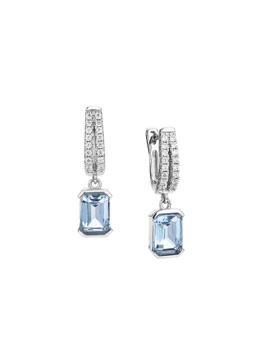 Ohrschmuck - Funkelnde Eleganz für Ihre Ohren: Ohrringe mit Blautopas, in Farbe  Ansicht 2