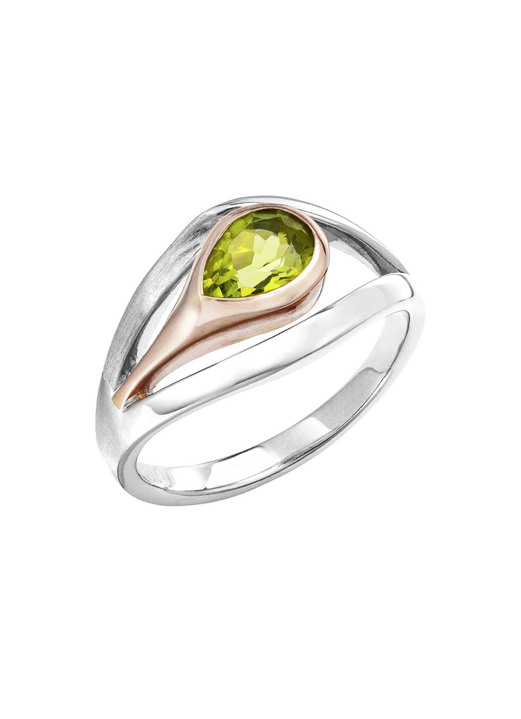 Ringe - Stilvolle Raffinesse: Damenring mit echt Peridot, in Größe 160 bis 220, in Farbe  Ansicht 2