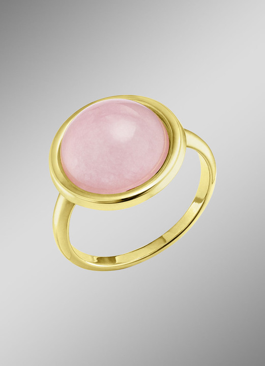 Ringe - Eleganter Damenring mit echt rosa Chalcedon, in Größe 170 bis 200, in Farbe  Ansicht 1