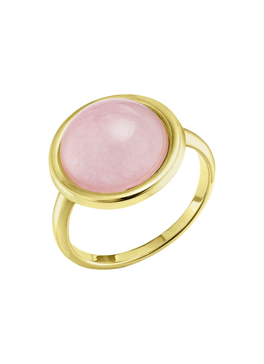 Ringe - Eleganter Damenring mit echt rosa Chalcedon, in Größe 170 bis 200, in Farbe  Ansicht 2