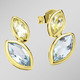 Ohrschmuck - Leuchtende Eleganz: Ohrstecker mit Blautopas und Lemonquarz, in Farbe  – Ansicht 1