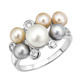 Ringe - Perlenglanz und strahlende Eleganz: Damenring mit Süßwasser-Zuchtperlen, in Größe 160 bis 220, in Farbe  – Ansicht 2