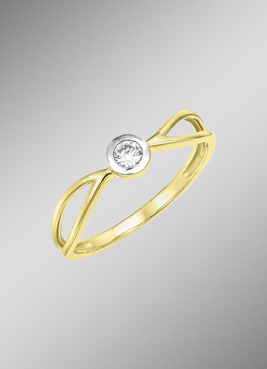Ringe - Filigrane Schönheit: Damenring mit synth. Zirkonia, in Größe 160 bis 220, in Farbe  Ansicht 1