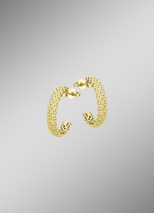 Ohrschmuck - Zeitlose Creolen in feinstem Gold, in Farbe  Ansicht 2