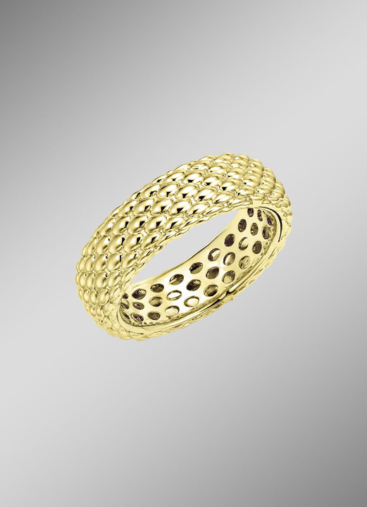 Ringe - Exquisite Gold-Eleganz: Damenring mit Ziselierung, in Größe 160 bis 220, in Farbe  Ansicht 2