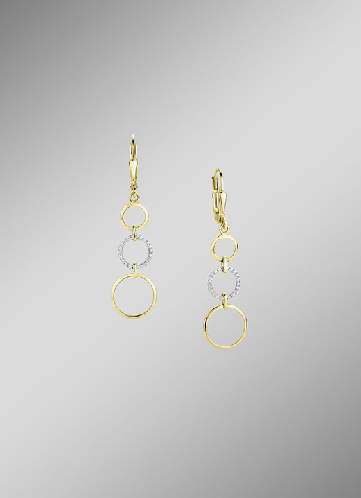 Ohrschmuck - Elegante Kreationen: Ohrringe mit synth. Zirkonia, in Farbe  Ansicht 1
