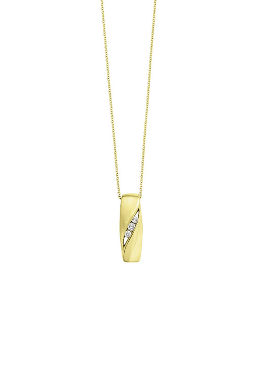 Anhänger - Eleganz in Gold: Anhänger mit 3 Brillanten, in Farbe  Ansicht 2