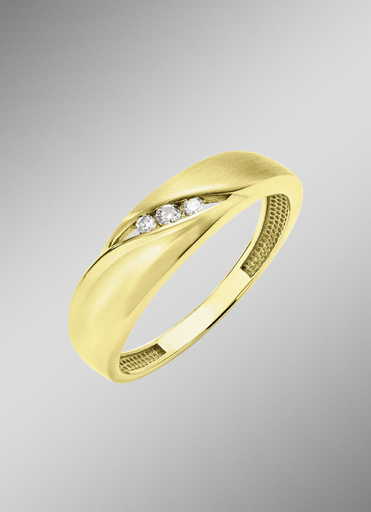 Ringe - Zeitlose Eleganz: Damenring mit 3 Brillanten, in Größe 160 bis 220, in Farbe  Ansicht 1