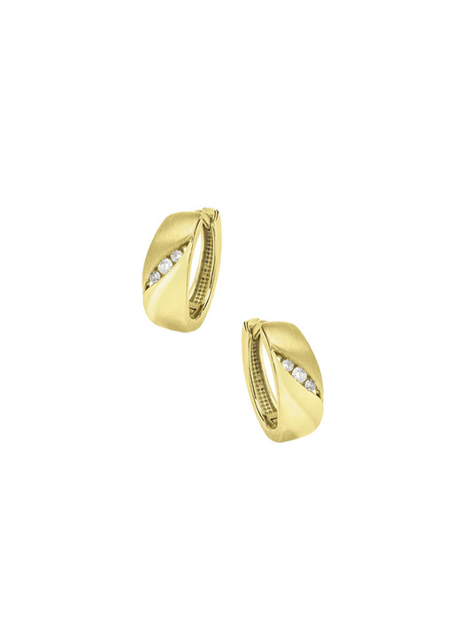 Ohrschmuck - Exquisite Klappcreolen mit 6 Brillanten, in Farbe  Ansicht 2