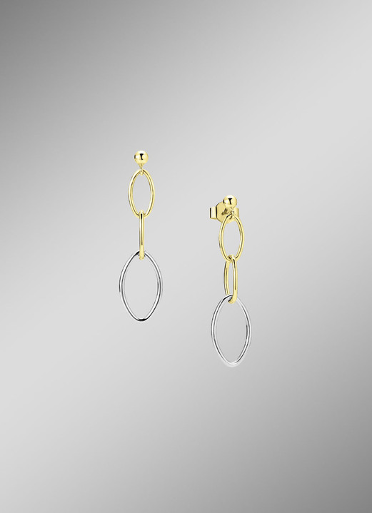 Ohrschmuck - Ohrstecker: Moderne Eleganz in Bicolor, in Farbe  Ansicht 1