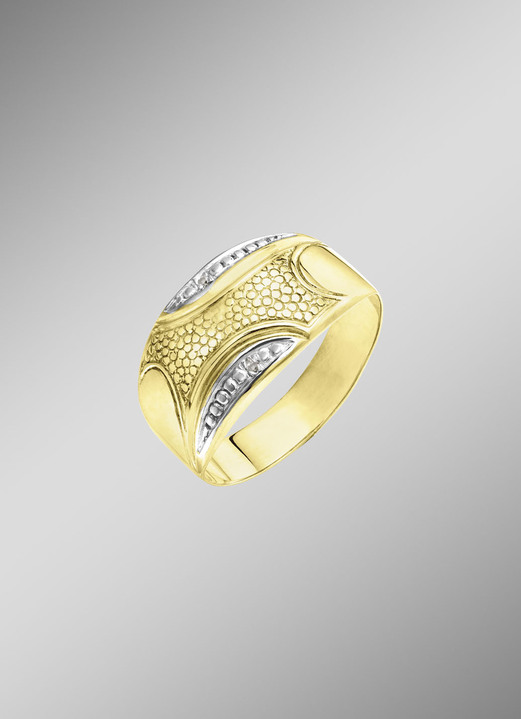 Ringe - Glänzende Eleganz: Damenring mit 2 Diamanten, in Größe 160 bis 220, in Farbe  Ansicht 1
