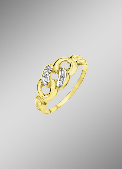 Ringe - Eleganter Damenring im Panzerketten-Design, in Größe 160 bis 220, in Farbe  Ansicht 1