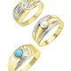 Ringe - Exklusives Damenring-Set in Bicolor – Ansicht 2 Ringe - Exklusives Damenring-Set in Bicolor, in Größe 160 bis 220, in Farbe  – Ansicht 2