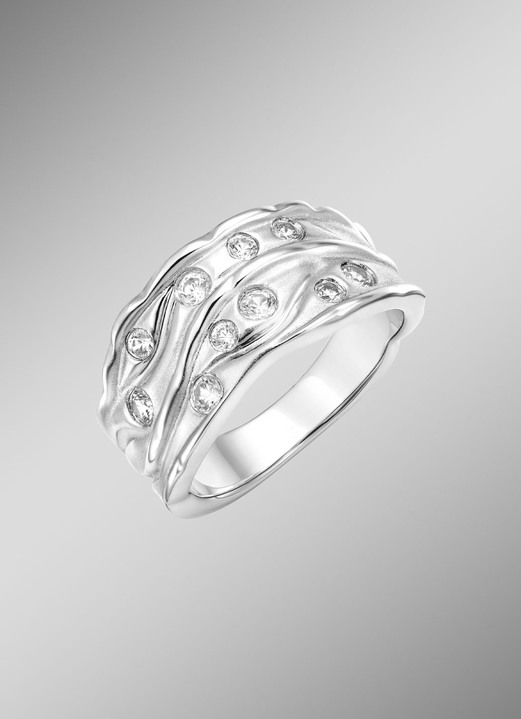 Ringe - Eleganter Damenring mit synth. Zirkonia, in Größe 160 bis 220, in Farbe  Ansicht 1
