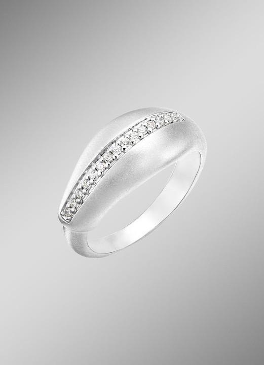 Ringe - Stilvoller Damenring mit synth. Zirkonia, in Größe 160 bis 220, in Farbe  Ansicht 1