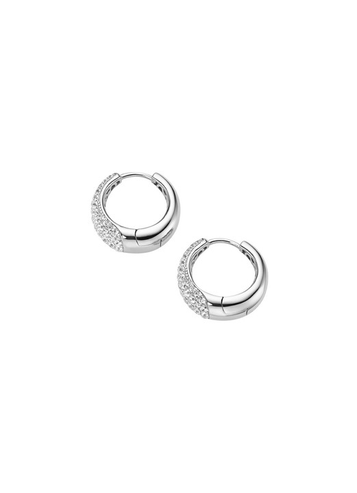 Ohrschmuck - Klappcreolen mit Zirkonia, in Farbe  Ansicht 4