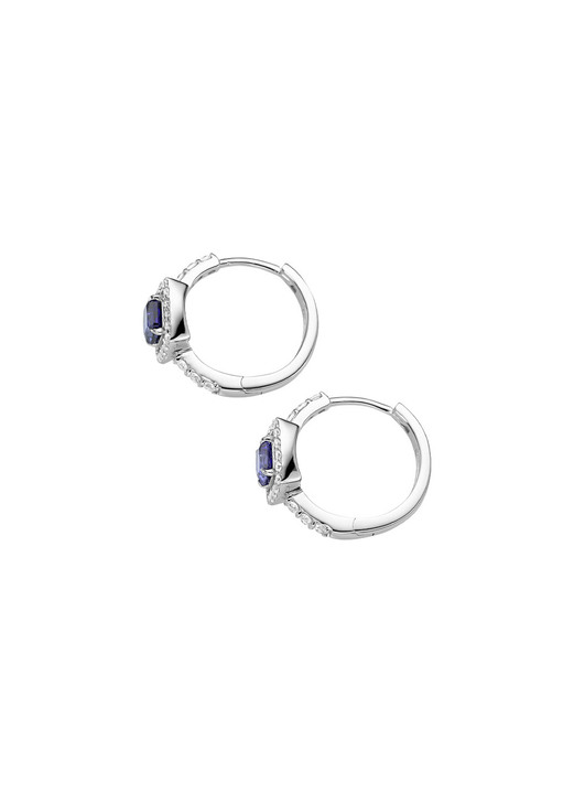 Ohrschmuck - Klappcreolen in Silber, in Farbe  Ansicht 4