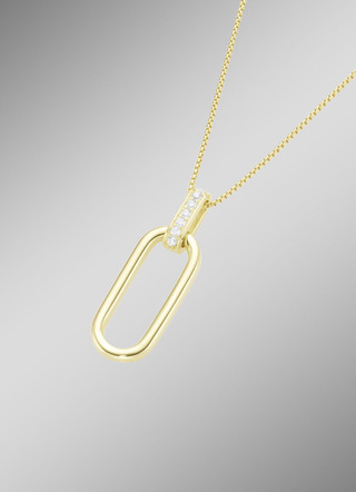 Vergoldeter Anhänger mit Kette