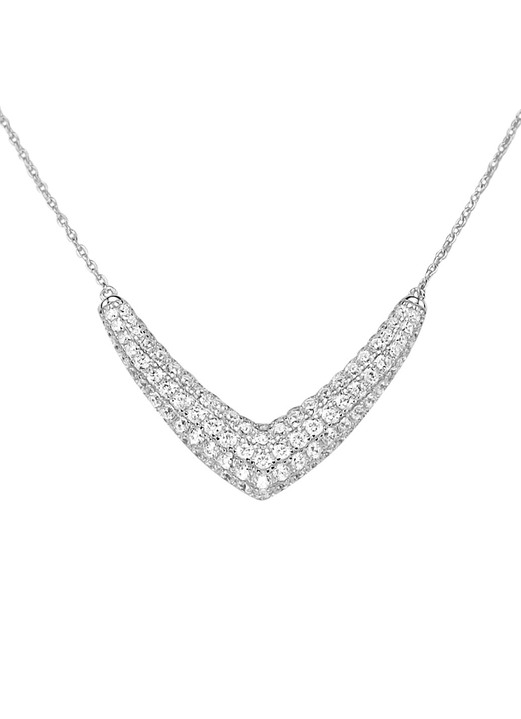 Halsketten - Halskette mit Zirkonia, in Farbe  Ansicht 2
