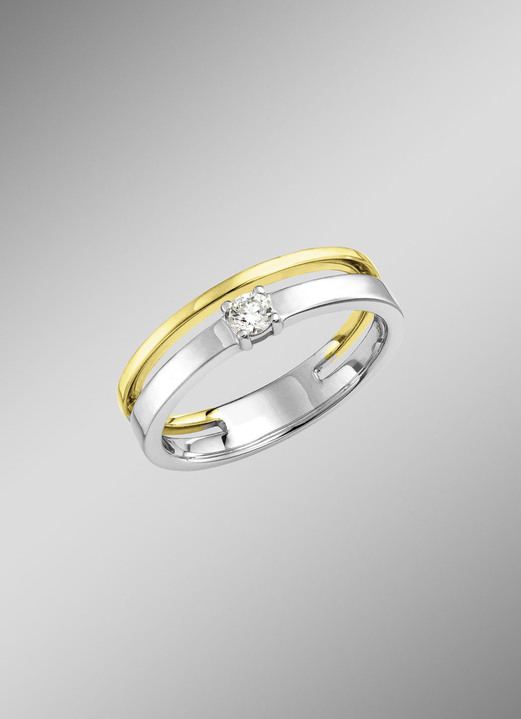 Ringe - Eleganter Damenring mit Brillant, in Größe 160 bis 220, in Farbe  Ansicht 1