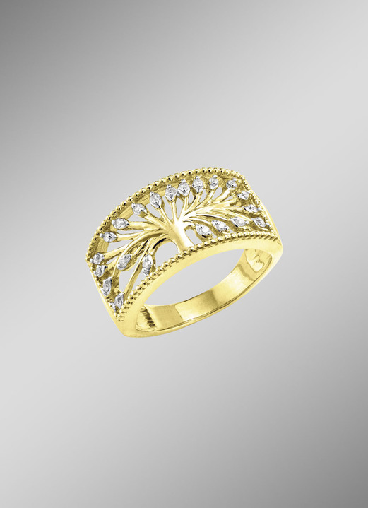 Ringe - Damenring mit Symbol für Leben und Wachstum, in Größe 160 bis 220, in Farbe  Ansicht 1