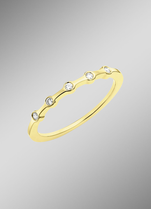Lupenreiner Diamantschmuck - Luxuriöser Damenring aus Gold mit Brillanten, in Größe 160 bis 220, in Farbe  Ansicht 1