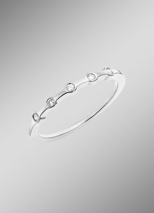 Ringe - Luxuriöser Damenring aus Weißgold mit Brillanten, in Größe 160 bis 220, in Farbe  Ansicht 1