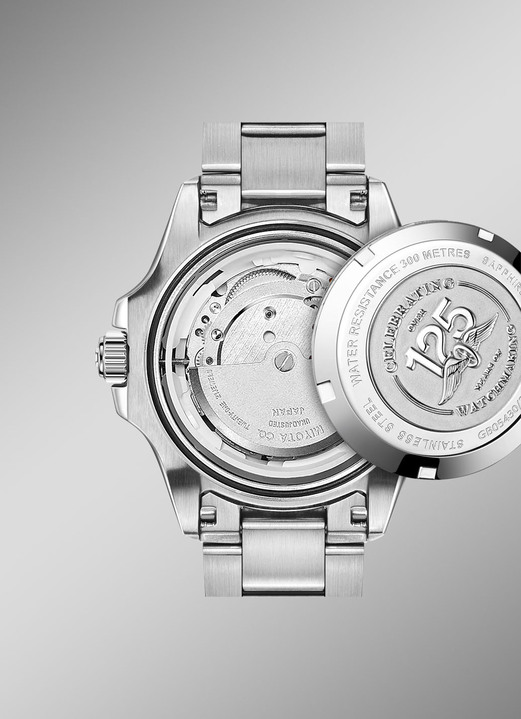 Mechanikuhren / Automatikuhren - Rotary-Henley-Seamatic-Automatik-Taucheruhr mit Edelstahlgehäuse, in Farbe , in Ausführung grüne Akzente Ansicht 4