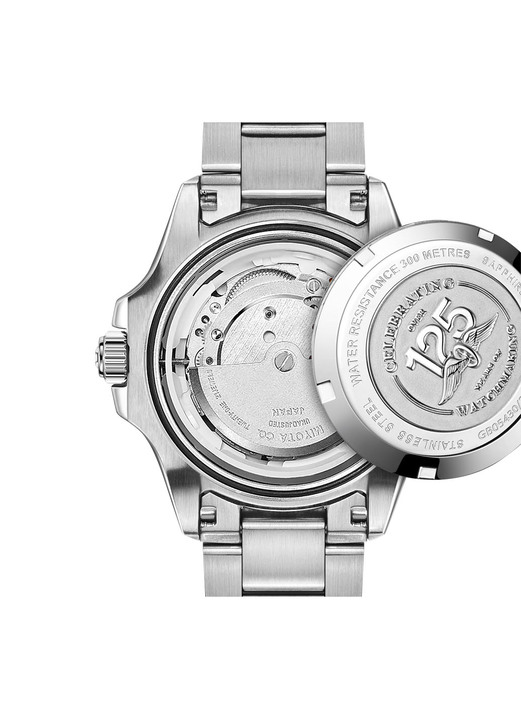 Mechanikuhren / Automatikuhren - Rotary-Henley-Seamatic-Automatik-Taucheruhr mit Edelstahlgehäuse, in Farbe , in Ausführung grüne Akzente Ansicht 9