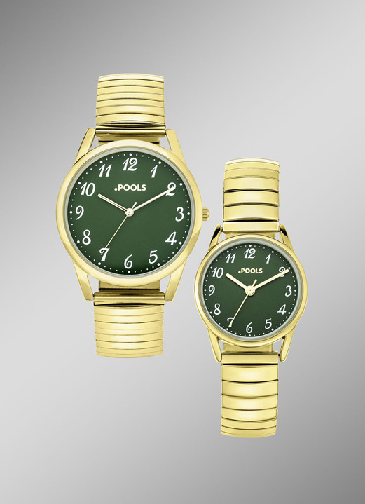 Quartzuhren - Quartz-Partneruhr, in Farbe , in Ausführung Herrenuhr Ansicht 5