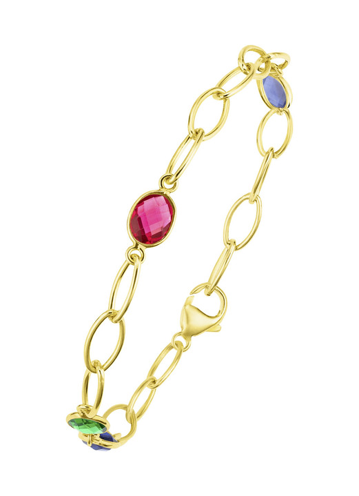 Armbänder - Farbenfrohe Eleganz: Armband mit Quarzen in verschiedenen Farben, in Farbe  Ansicht 3