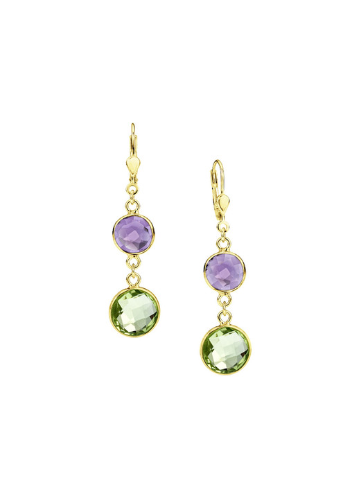 Ohrschmuck - Zeitlose Eleganz: Ohrringe mit bunten Quarzen, in Farbe  Ansicht 2