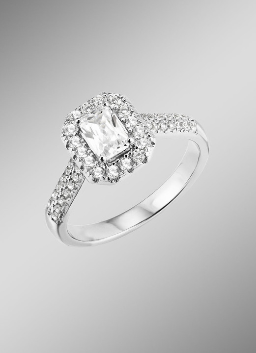 Ringe - Eleganter Damenring mit synth. Zirkonia, in Größe 160 bis 220, in Farbe  Ansicht 1