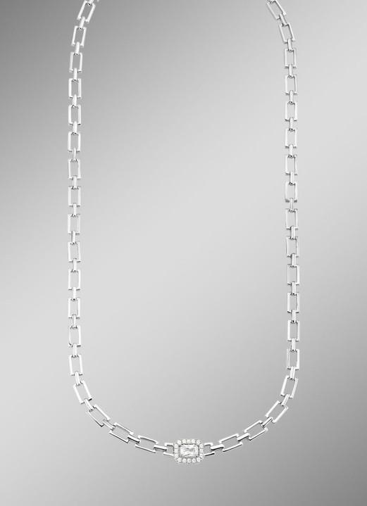 Halsketten - Elegante Halskette mit synth. Zirkonia, in Farbe  Ansicht 1