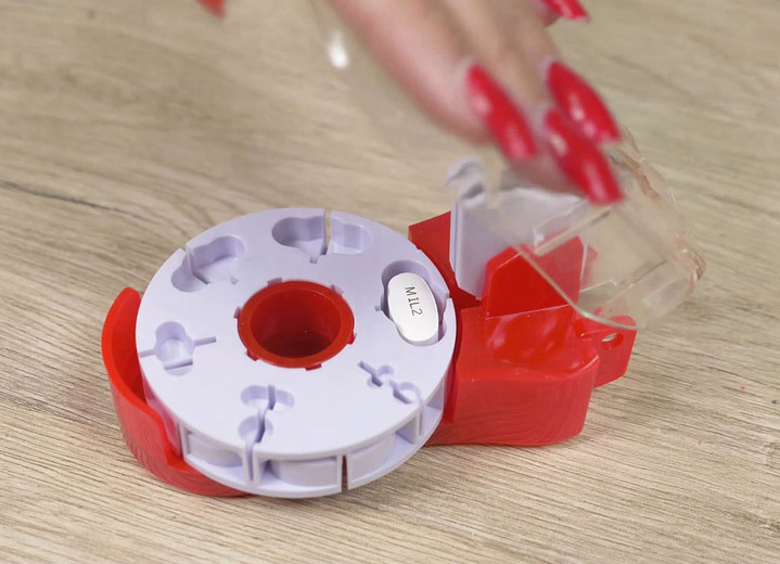 Praktische Hilfsmittel - Wellys® Tablettenteiler Multi-Größen, in Farbe ROT-WEISS Ansicht 2