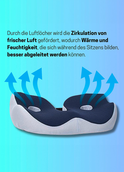 Gesunder Rücken - Ergonomisches Sitzkissen, in Farbe BLAU Ansicht 3