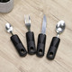 Praktische Hilfsmittel - Wellys® Senioren-Besteck, 4-teilig – Farbe SCHWARZ-SILBER – Ansicht 2 Praktische Hilfsmittel - Wellys® Senioren-Besteck, 4-teilig, in Farbe SCHWARZ-SILBER – Farbe SCHWARZ-SILBER – Ansicht 2