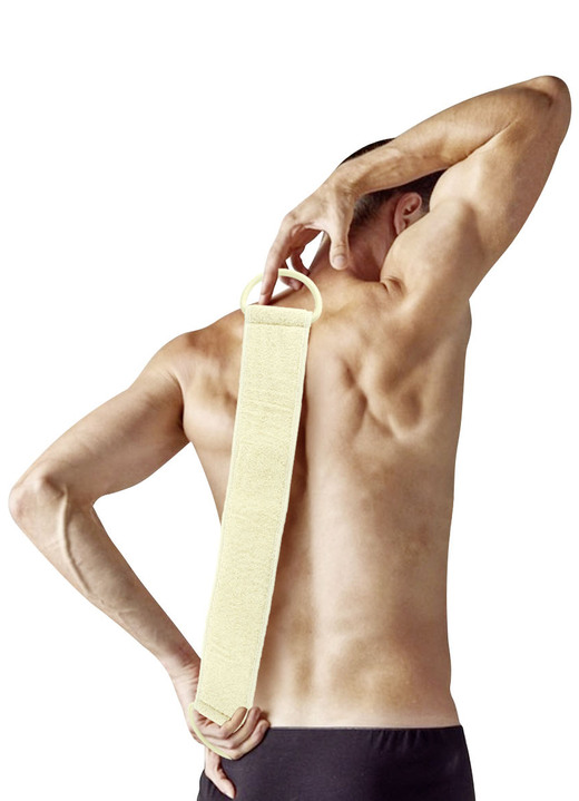 Badhilfen - Massagebürste mit Waschhandschuh, in Farbe CREME Ansicht 1