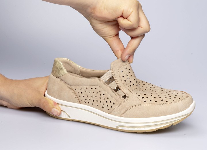 Slipper & Schnürschuhe - Bequemer Halbschuh mit Soft-Touch-Sohle, in Größe 036 bis 041, in Farbe BLAU Ansicht 5