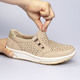 Slipper & Schnürschuhe - Bequemer Halbschuh mit Soft-Touch-Sohle, in Größe 036 bis 041, in Farbe BLAU – Farbe BEIGE – Ansicht 4