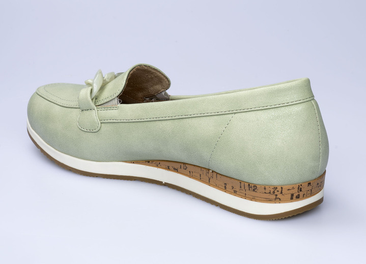 Slipper & Schnürschuhe - Bequemer Slipper in  Veloursleder-Optik Ansicht 3 Slipper & Schnürschuhe - Bequemer Slipper in  Veloursleder-Optik, in Größe 036 bis 041, in Farbe BEIGE Ansicht 3