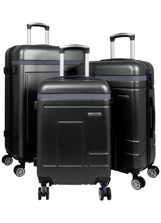 Reisegepäck - Hartschalen-Kofferset, 3-teilig, in Farbe SCHWARZ Ansicht 1