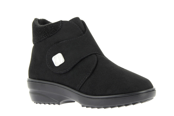 Gesundheitsschuhe - Damen Klett-Boots, in Größe 037 bis 042, in Farbe SCHWARZ
