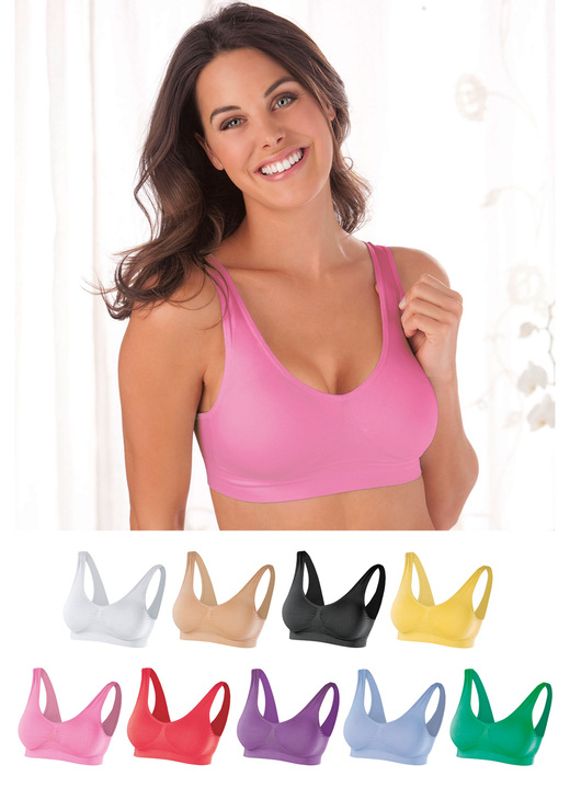 Wäsche - SLIMmaxx Nahtloser Super-BH, 9er-Set, in Größe L bis XXL, in Farbe BUNT Ansicht 1