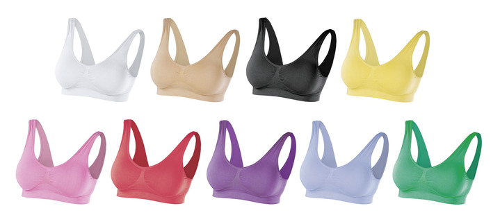 Wäsche - SLIMmaxx Nahtloser Super-BH, 9er-Set, in Größe L bis XXL, in Farbe BUNT Ansicht 3