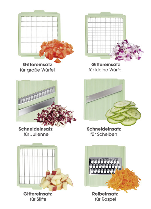 Messer & Schneidgeräte - 3in1 Multi-Schneider inkl. 6 Klingeneinsätze, in Farbe WEISS-GRÜN Ansicht 2