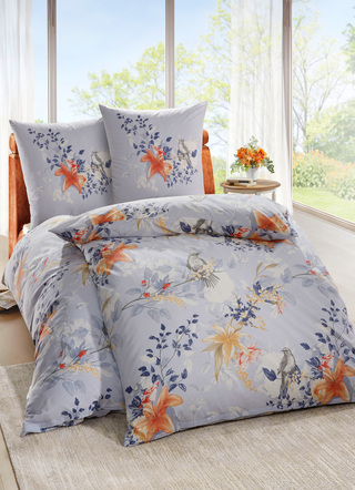 Bettwäschegarnituren - Renforcé-Bettwäsche-Garnitur von Dobnig, in Größe 111 (40/80 cm + 135/200 cm) bis 412 (4-teiliges Sparset, 2x 80/80 + 2x 135/200 cm), in Farbe BLAU