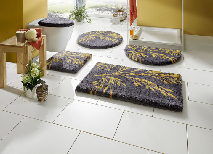 Grund - Badgarnitur mit rutschhemmender Latexierung, in Größe 100 (Vorleger halbrund, 50/ 80 cm) bis 112 (WC-Deckelbezug, 47/ 50 cm), in Farbe TAUPE Ansicht 2