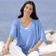 Basics - Pulli in sehr weicher Qualität – Farbe BLEU – Ansicht 2 Basics - Pulli in sehr weicher Qualität, in Größe L(44/46) bis XS(32/34), in Farbe ROSÉ – Farbe BLEU – Ansicht 2