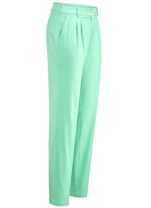 Hosen mit Knopf- und Reißverschluss - Hose mit sportivem Chic, in Größe 018 bis 052, in Farbe TÜRKIS Ansicht 3